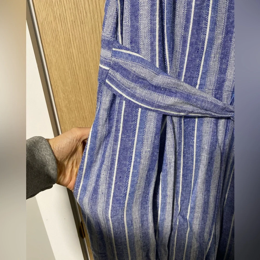 Calvin Klein Blue and White Striped Jumpsuit size 14 - Picture 3 of 5
